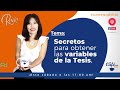 🛑SECRETOS para obtener las VARIABLES de la TESIS🧐|⭐Mi Tesis de Éxito⭐