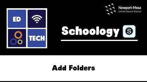 Schoology: Add Folders