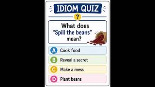 ✅📚 EnglishIdioms#EnglishQuiz#DailyEnglish#SpokenEnglish#EnglishLearning#LearnIdioms#EducationalPost