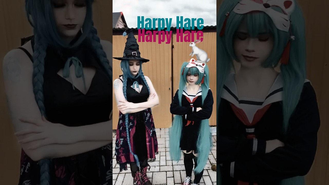 Harpy Hare | Hatsune Miku & Jinx @witchera_ #cosplay #dance | Arcane / LoL x Vocaloid Halloween
