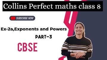 Ch-2,Exponents and Powers Collins Perfect maths class 8 #youtube #cbsemaths #ncert #collins #cbse