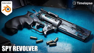 Scifi Spy Revolver in Blender | 3D Art Timelapse