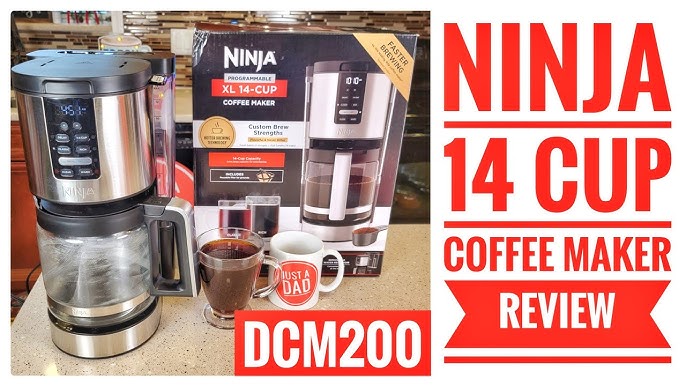 Ninja DCM201 14 Cup , Programmable Coffee Maker XL Pro with Permanent  Filter, 2 Brew Styles Classic & Rich, 4 Programs Small Batch, Delay Brew,  Freshness Timer & Keep Warm, Stainless Steel 