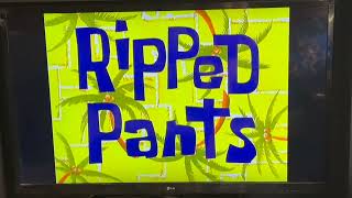 SpongeBob SquarePants - Ripped Pants title card (Nickelodeon Canada airing)