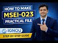 MSEI-023 Practical File Kaise Banaye | IGNOU MSEI 023 Practical Full Guide 2026