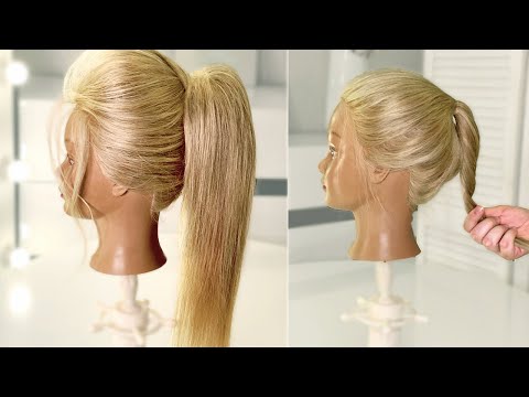 видео: Объемный высокий Хвост на длинные волосы | Конский хвост Прическа
