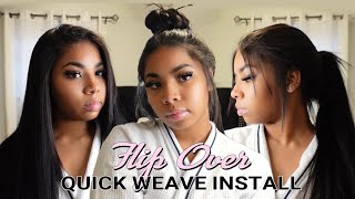 FLIP OVER METHOD! Versatile Quick Weave With Leave Out Tutorial |Ft. Alipearl Hair