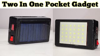 How To Make Pocket Solar Power Bank with High Power Emergency Light