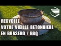 Tuto fabriquer recycler btonnire en brasero barbecue recycle build cement mixer into brazier bbq