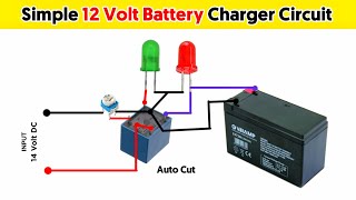 How To Make 12V Auto Cut Off Battery Charger Circuit