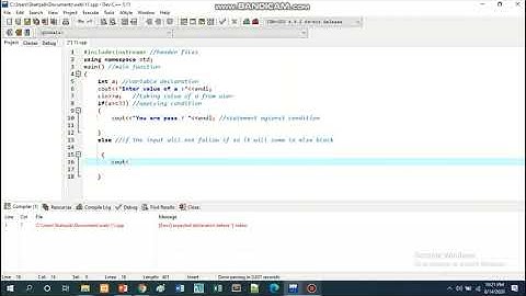 if-else || C++ Program that print Pass or Fail || The Developers House