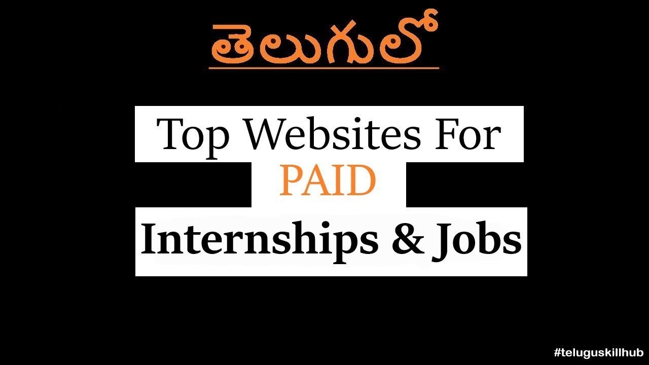 Best Websites to Find Jobs and Internships in Telugu - YouTube