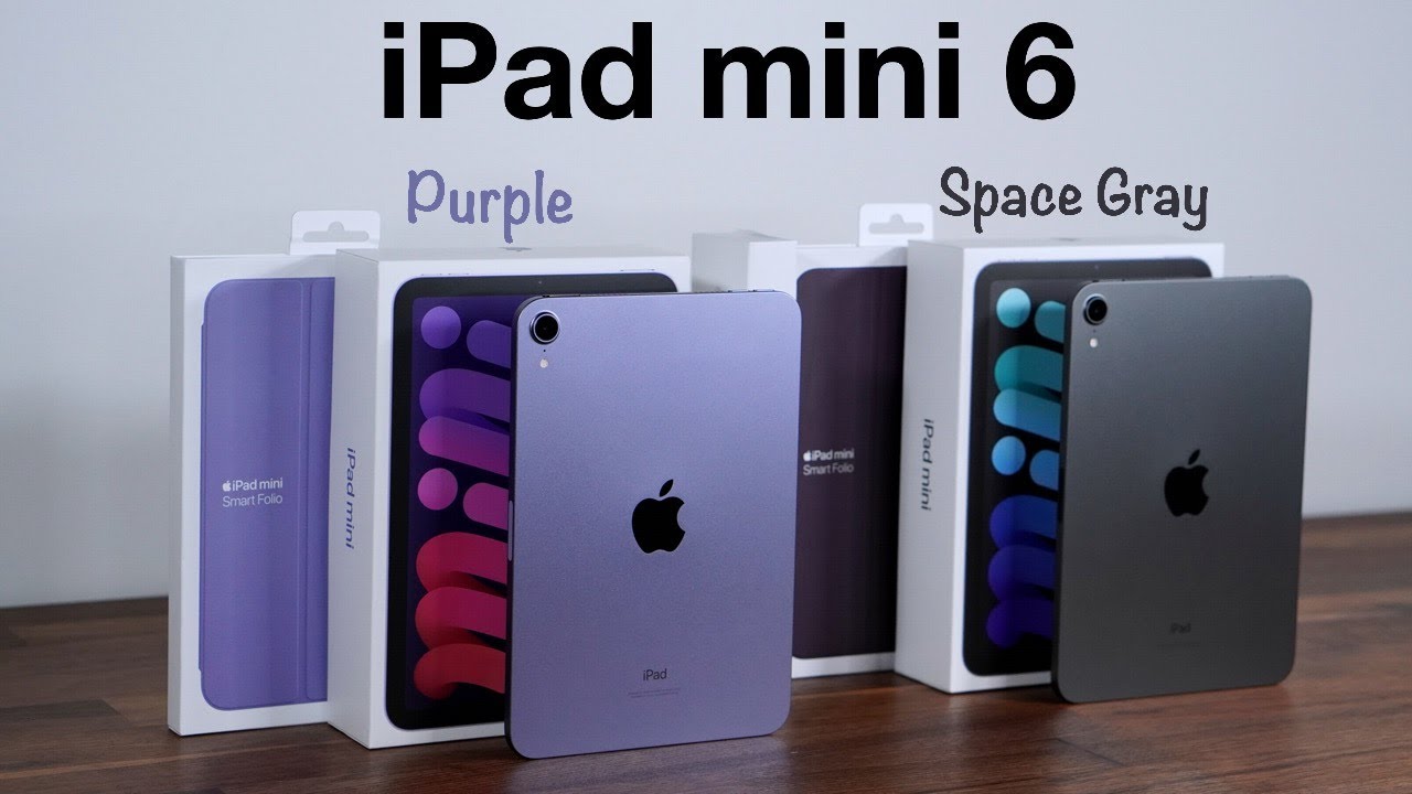 iPad mini 6 Purple and Space Gray Unboxing with Smart Folios & Apple Pencil  2