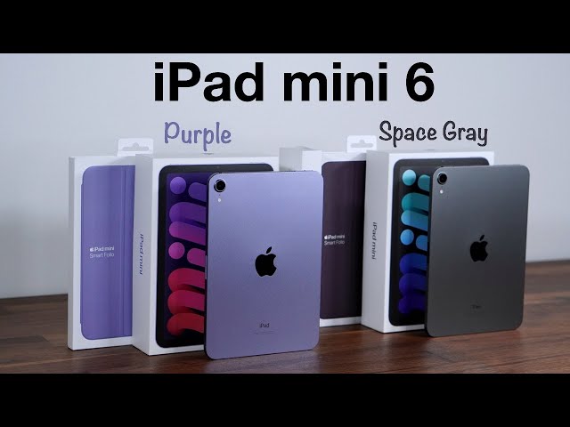 iPad mini 6 Purple and Space Gray Unboxing with Smart Folios & Apple Pencil 2