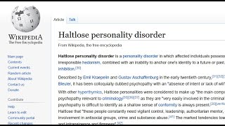 Haltlose Personality Disorder - Wikipedia AI audiobook reading
