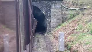 4079 Pendennis Castle departs Summerseat on the ELR and into Brooksbottom Tunnel, 12/4/24.