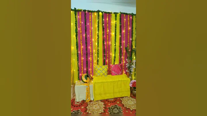 DIY ideas #diy #diystage #budgetfriendly #stage #haldi#haldidecoration #trending #shorts #decoration