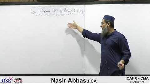 Lecture-91 #CAF8 Cost and Management Accounting By Sir Nasir Abbas #Riselecture #ICAP #CA #icap #cma