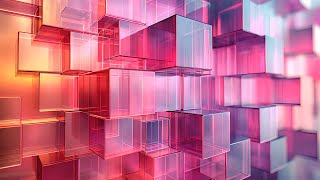 Abstract Array of Shinny Cubes of Different Height