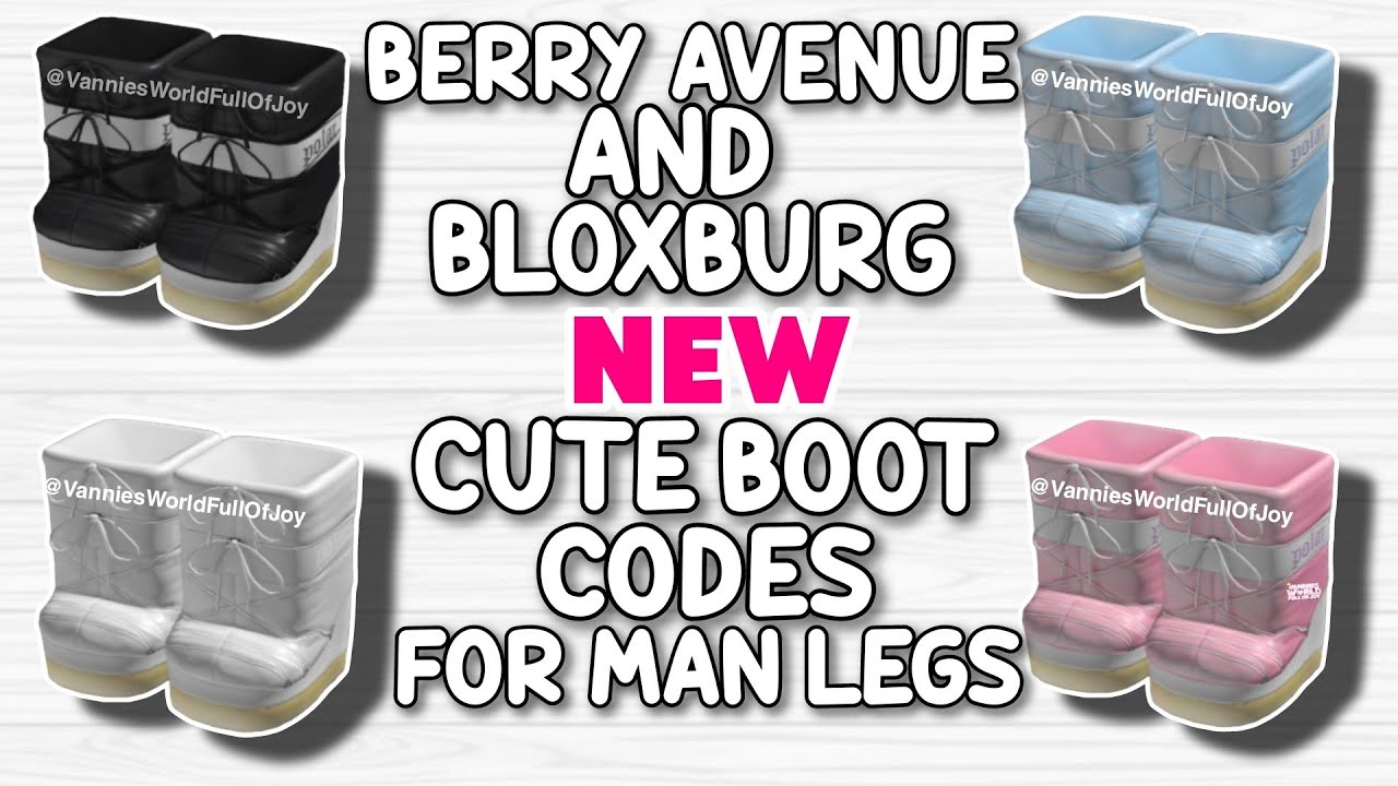 *NEW* CUTE BOOT CODES FOR MAN LEGS FOR BERRY AVENUE, BLOXBURG & ALL ...