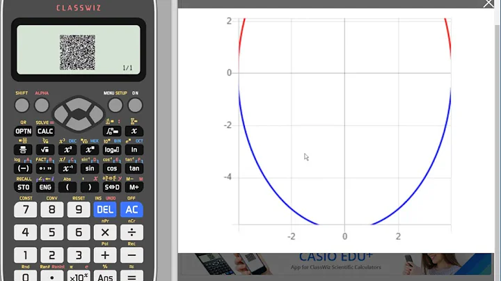 fx-991EX Scientific Calculator - How to Graph an Ellipse