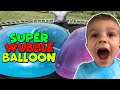 Giant super wubble balloon fun with yummy bunny crazy boinks