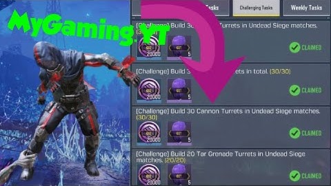 Call Of Duty Mobile Zombies Build 30 Cannon Turrets in Undead Siege matches Task Complete