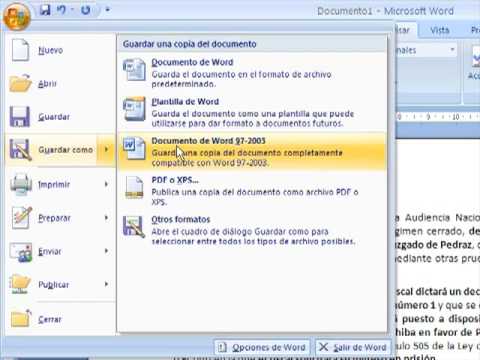 Botón Office de Word 2007 - YouTube