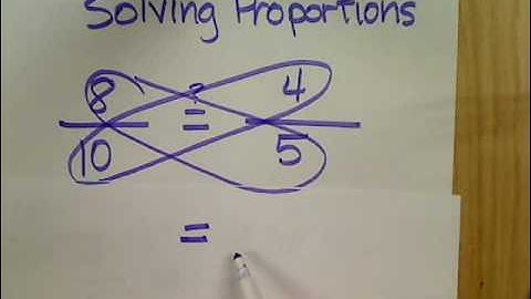 Solving Proportions by cross multiplying