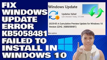 How To Fix Windows Update KB5058481 Failed To Install in Windows 10