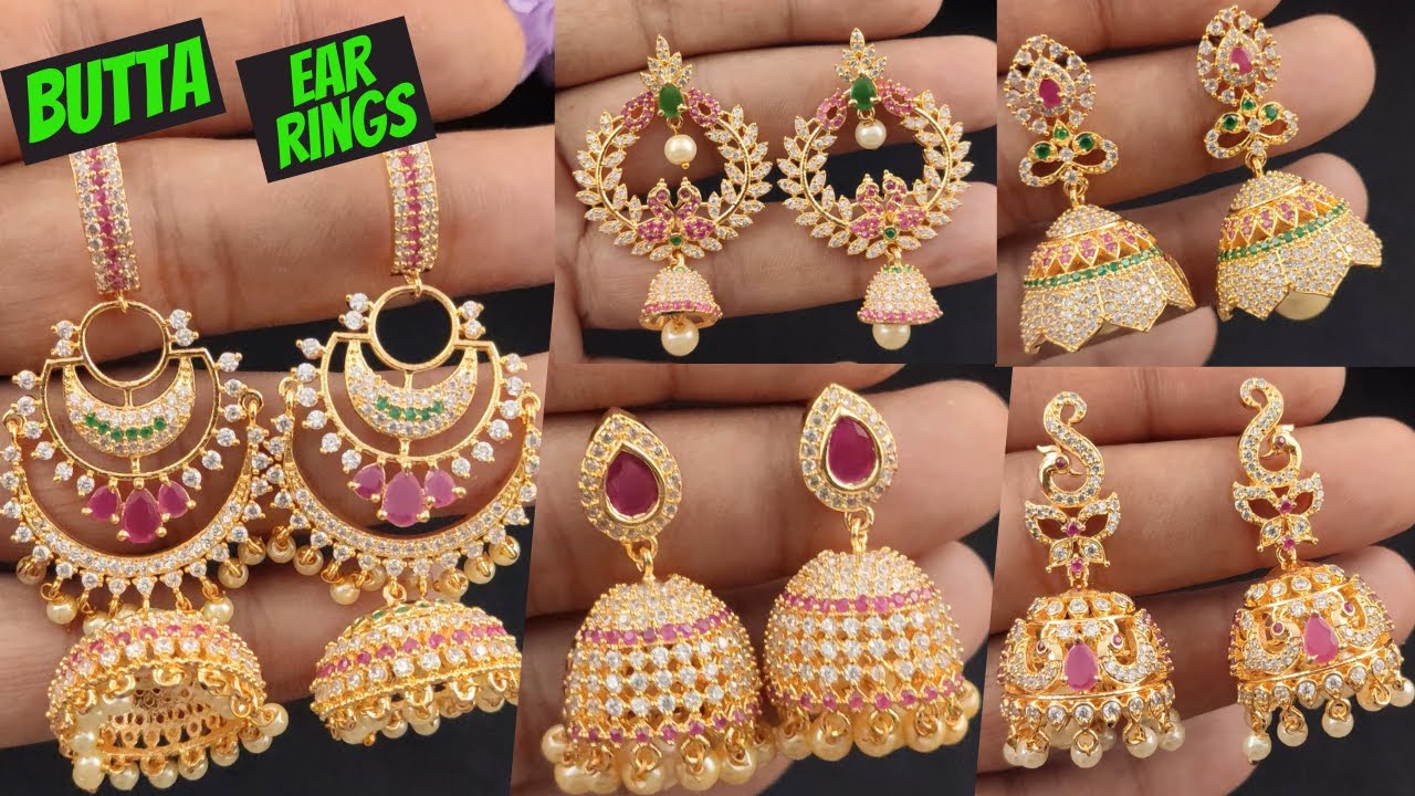 Latest Designer 1 Gram Gold Jhumka Earrings Designs - YouTube