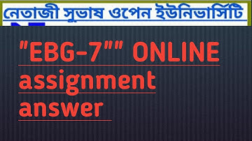 nsou bdp EBG-7 ASSIGNMENT ANSWER 2022