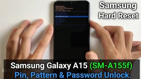 Samsung Galaxy A15 (A155f) Hard Reset | How To Forget Password Samsung A15 | Pin Unlock