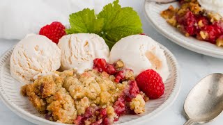 Low Carb Raspberry Crumble shorts