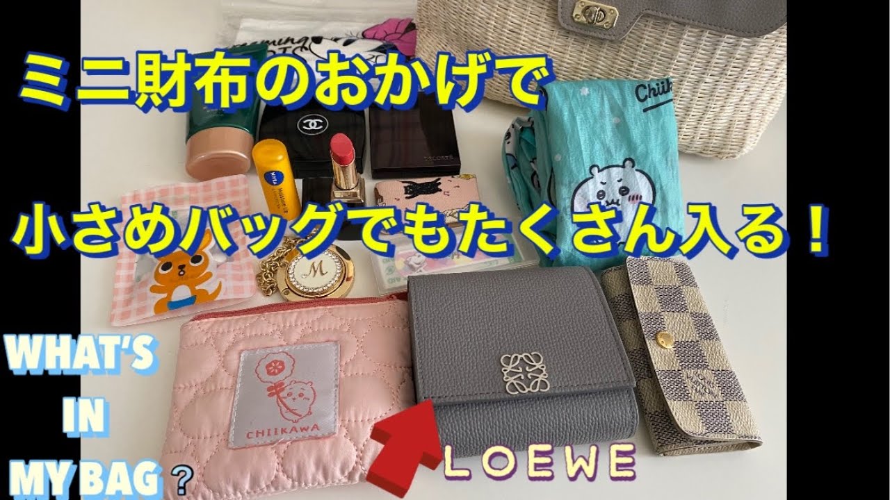 バッグの中身】ロエベのお財布が大活躍? - YouTube