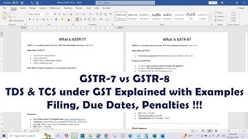 GSTR-7 vs GSTR-8 | TDS & TCS under GST Explained with Examples | Filing, Due Dates, Penalties !!!