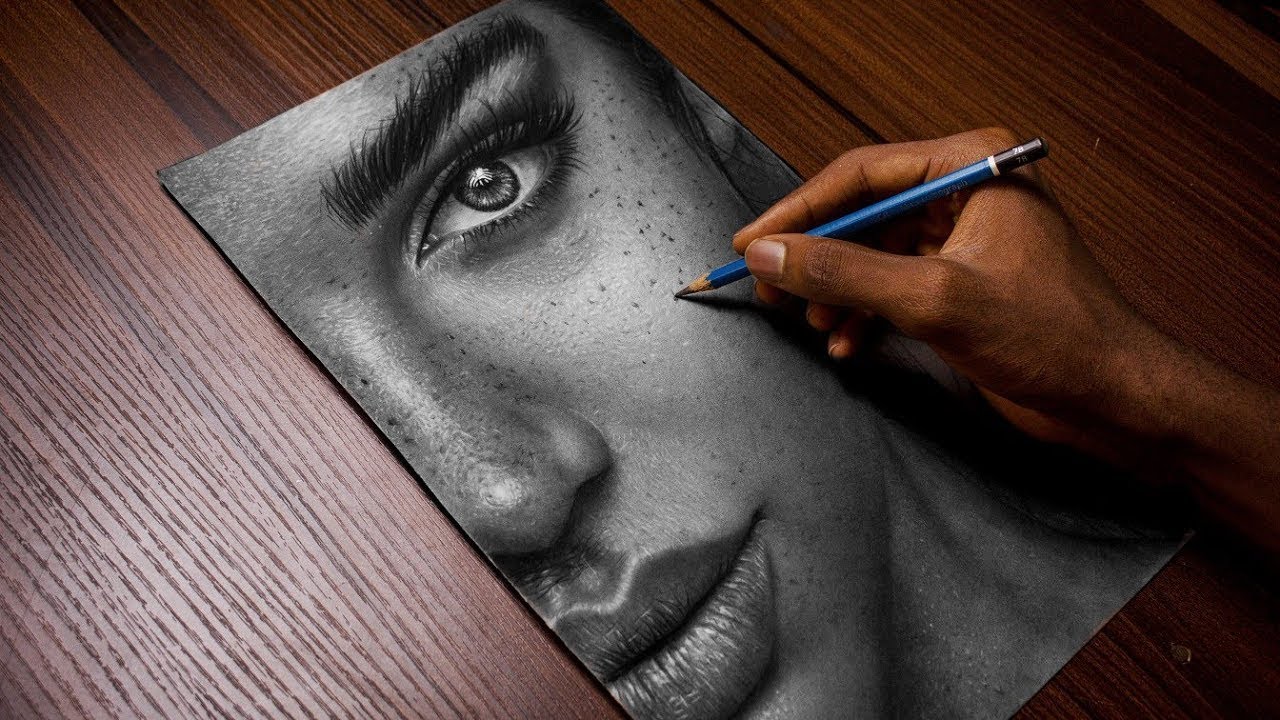 Como fazer um Desenho Realista de Retrato - Desenhos Realistas