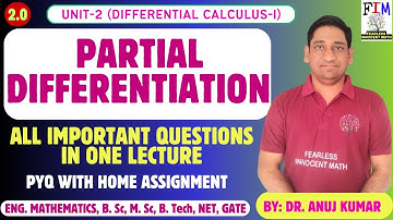 PARTIAL DIFFERENTIATION | ENGINEERING MATHEMATICS | PARTIAL DERIVATIVE EXAMPLES |1ST & 2ND ORDER