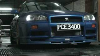 Nissan GTR BNR34 Skyline *dyno + street racing*