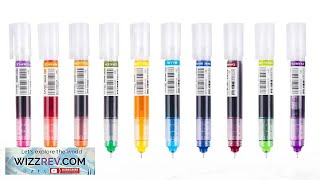 10 Colors Straight liquid Gel Pen Quick drying Large capacity Colorful Gel Pens 0.5mm Review