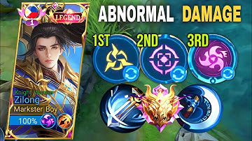 TRY THIS ZILONG ABNORMAL DAMAGE EMBLEM SET BEFORE MOONTON FIX IT!😱 | ZILONG BEST EMBLEM SYSTEM 2023