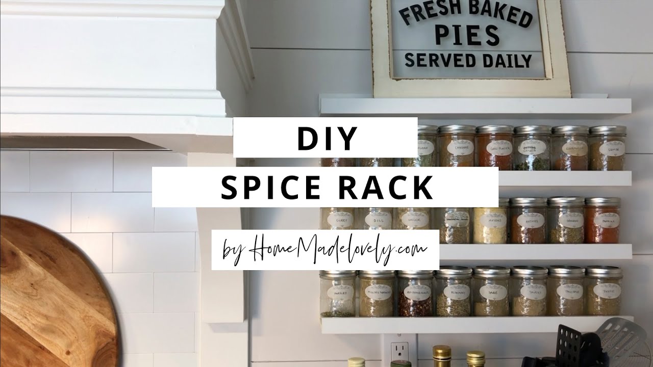 DIY mason jar spice rack