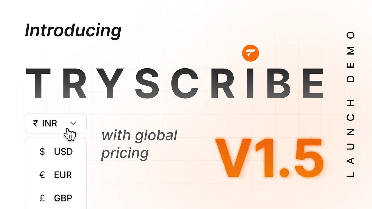 Product Update V1.5 Global Launch | TryScribe - YouTube