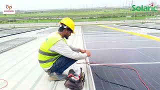 DC Cable Installation at Asian Paints 850 kWp Rooftop Solar Project Chattogram #solaric #shots