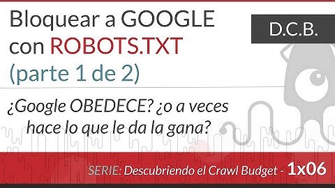 Bloquear a GOOGLE con ROBOTS.TXT - ¿Google OBEDECE? ¿o a veces hace LO QUE LE DA LA GANA?
