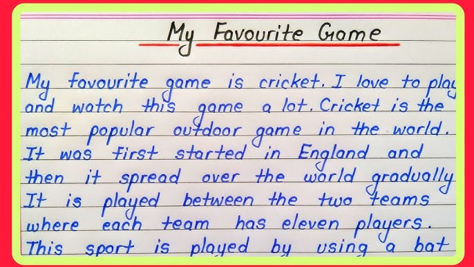 My Favourite Game Essay for Students and Children