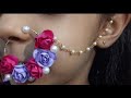Paper flower nose ring for mehndi and haldi |Crafty Mongia|