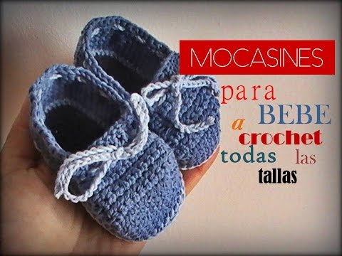 MOCASINES bebe a CROCHET - LAS TALLAS - (diestro) -