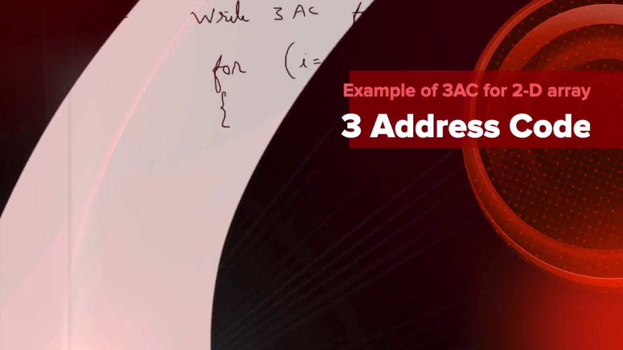 3AC example for 2D array - YouTube