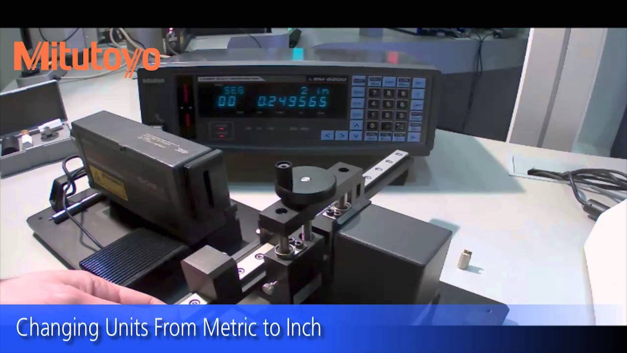 gage definition Changing units from metric to inch - Mitutoyo LSM